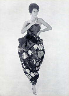 Pierre Cardin 1960 Photo Philippe Pottier, Bianchini Férier, Evening Gown