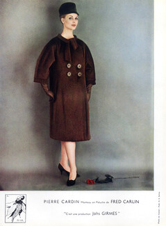 Pierre Cardin 1960 Coat, Photo Roland de Vassal, Fred Carlin