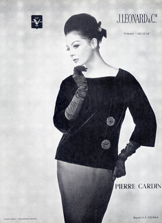 Pierre Cardin (Couture) 1960 Leonard & Cie (fabric)