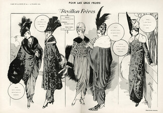 Revillon 1913 Soulié, Fur Coat, Muff