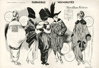 Revillon (Fur Clothing) 1913 Soulié, Evening Coats