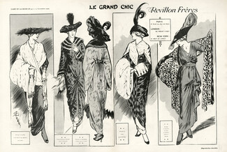 Revillon (Fur Clothing) 1912 Soulié, Evening Coats