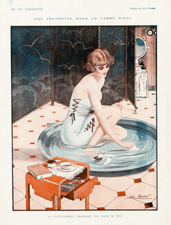 Léo Fontan 1924 Une Trempette Dans Un Verre d'Eau, Bathing Beauty