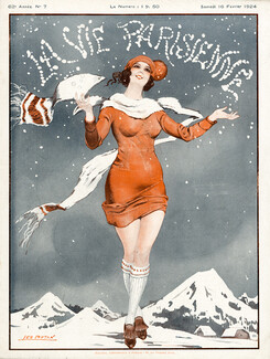 Léo Fontan 1924 Winter, La Vie Parisienne Cover