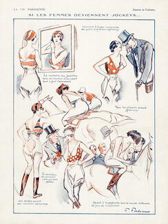 Fabiano 1924 Si les Femmes Deviennent Jockeys, Women In Sports