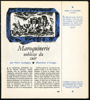 Maroquinerie noblesse du cuir, 1949 - Hermès & Koenig (Collections), Text by Pierre Lestinguez, 8 pages
