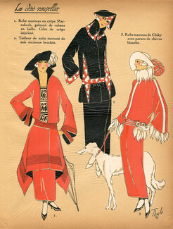 1922 Les Idées Nouvelles de la Mode - Très Parisien, Winter Dresses, Sighthound, Thylo