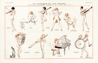 René Préjelan 1923 La Musique Et Les Moeurs, Music Instruments, Nude