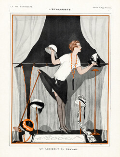 Zyg Brunner 1923 L'Etalagiste, The Window Dresser, Hats, Shop Window