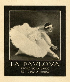 La Pavlova - Étoile de la Danse, Reine des Attitudes, 1914 - Ballet, Text by Jean Laporte, 8 pages