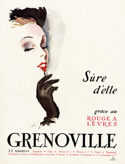 Grenoville (Cosmetics) 1946 Pierre Simon, Lipstick
