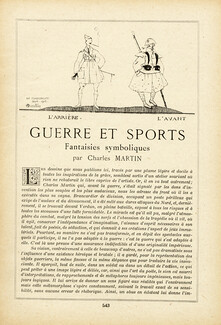 Guerre et Sports - Fantaisies Symboliques, 1916 - Charles Martin Au Front, Texte par Dominique Sylvaire, 6 pages