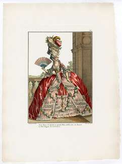 Galerie des Modes et Costumes Français 1912 Claude-Louis Desrais, Emile Lévy Editor "Grande robe à la Française"