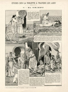 "Etude sur la toilette à travers les ages" 1896 "en Orient" A. Vignola, Egypte, Mauresque, Bédouine, Arabe
