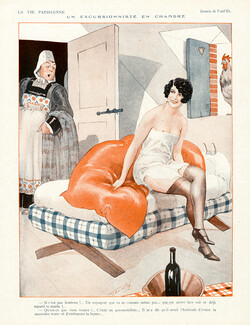 Vald'Es 1925 Un Excursionniste En Chambre, Bedroom