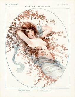 Maurice Millière 1925 Beautiful Topless Girl