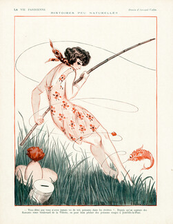 Armand Vallée 1925 Woman Fishing