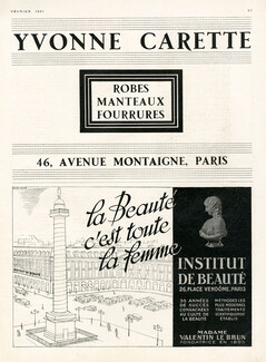 Klytia - Institut de Beauté (Cosmetics) 1931 Place Vendôme