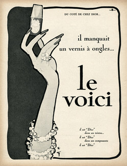 Christian Dior (Cosmetics) 1962 Nail Polish, René Gruau