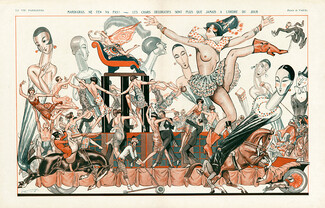 Vald'Es 1926 Mardi-Gras, Carnival Dancers, Chorus Girl...
