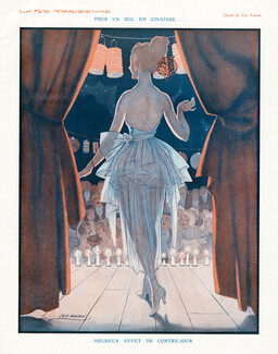 Léo Fontan 1929 Contre-Jour, Back Light Effect On Stage