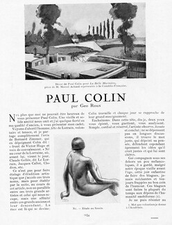 Paul Colin, 1930 - Texte par Géo Roux, 4 pages