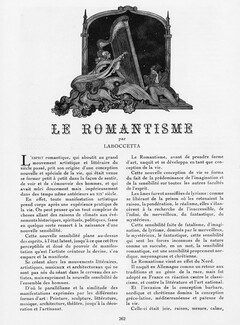 Le Romantisme, 1933 - Text and drawings by Laboccetta, Texte par Mario Laboccetta, 4 pages