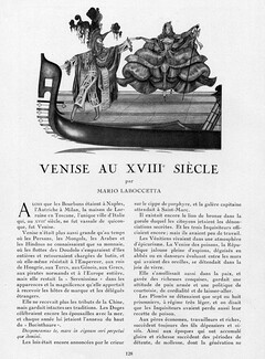Venise au XVIII° siècle, 1933 - Text and drawings by Laboccetta, Texte par Mario Laboccetta, 4 pages