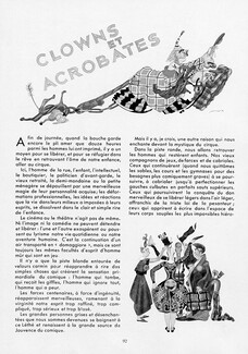 Clowns et Acrobates, 1934 - Circus, Texte par Mario Laboccetta, 3 pages