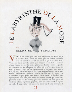 Le Labyrinthe de la Mode, 1945 - Le Théâtre de la Mode, Illustré par Christian Bérard, Texte par Germaine Beaumont, 5 pages