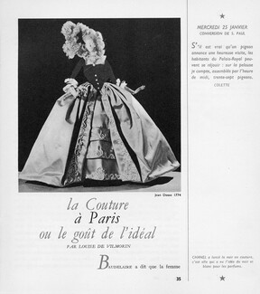 La Couture à Paris ou le goût de l'idéal, 1949 - Le Train de la Reconnaissance Française, "Merci Train", Text by Louise de Vilmorin, 15 pages