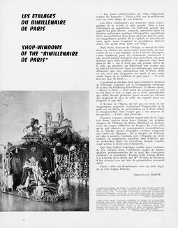 Les Étalages du Bimillénaire de Paris, 1952 - Shop-Windows Hermès, Annie Beaumel, Galeries Lafayette, Lalique, Text by Emile-Louis Borne, 8 pages