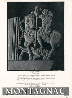 Montagnac 1938 "Art Copte" Photo Giraudon, Horse, Dieu Horus
