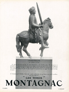 Montagnac 1938 "Art Carolingien" Charlemagne, Horse