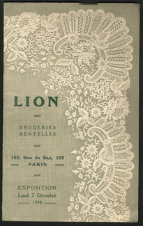 Lion (Catalog Embroidery Lace) 1908 collar, lingerie, 24 illustrated pages, 24 pages