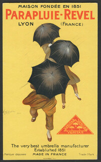 Revel (Parapluie) 1922 Cappiello, Umbrella