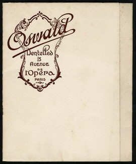 Oswald (Catalog Lace) 1910 Manufacture Royale de Dentelles, Dresses, Collar, Hand Fan, 16 pages