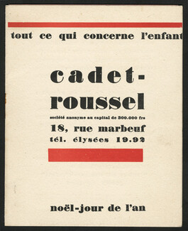 Cadet-Roussel 1926 Catalog, Children's Fashion, Toys, Nursery, Creations Lucien Gérard, 6 pages