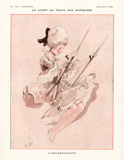 Louis Vallet 1922 ''L'Escarpolette'' The Swing, Marquise