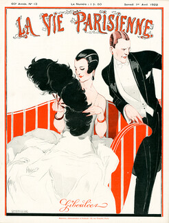 René Vincent 1922 "Giboulées", Feathers Fan, La Vie Parisienne