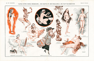 Hérouard 1922 Women in Arts... Cléopatre, Apsara, Aspasie, Batouala, Eve, Diane, Clorinde... Beautés Dadaiste, Nègre, Grecque, Cambodgienne...