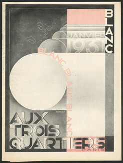 Aux Trois Quartiers 1931 Reinoso, Catalogue, 24 pages