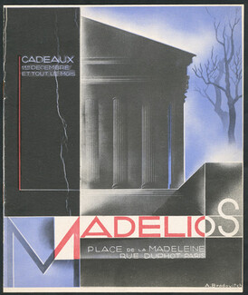 Madelios 1928 A Brodovitch, Catalogue, Place de la Madeleine, 12 pages