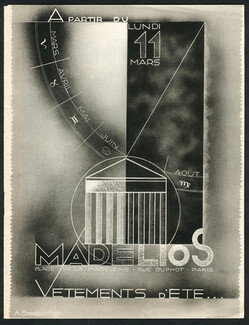Madelios 1930 A Brodovitch, Ferro, Catalogue, 10 pages