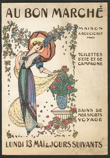 Au Bon Marché (Catalog summer Fashion) 1910s Chupin, Umbrella, Shoes, Lingerie, Millinery, 34 pages