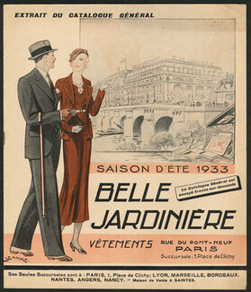 Belle Jardinière 1933 Catalogue, J. Wanko, Shop Window, Men's Clothing, 8 pages