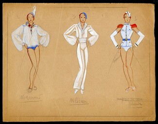 Jenny Carré 1930s, Original costume design, French Costumes