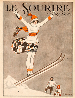 Fabien Fabiano 1917 Skiing, Winter Sports, Ski jumping