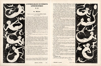 La Déesse - Sirènes d'Avril ou Poissons d'Avril, 1930 - Vald'Es Mermaids, Texte par Paul Adam