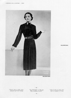 Balenciaga 1937 Afternoon dress, Photo Studio Franz, Ducharne (fabric)